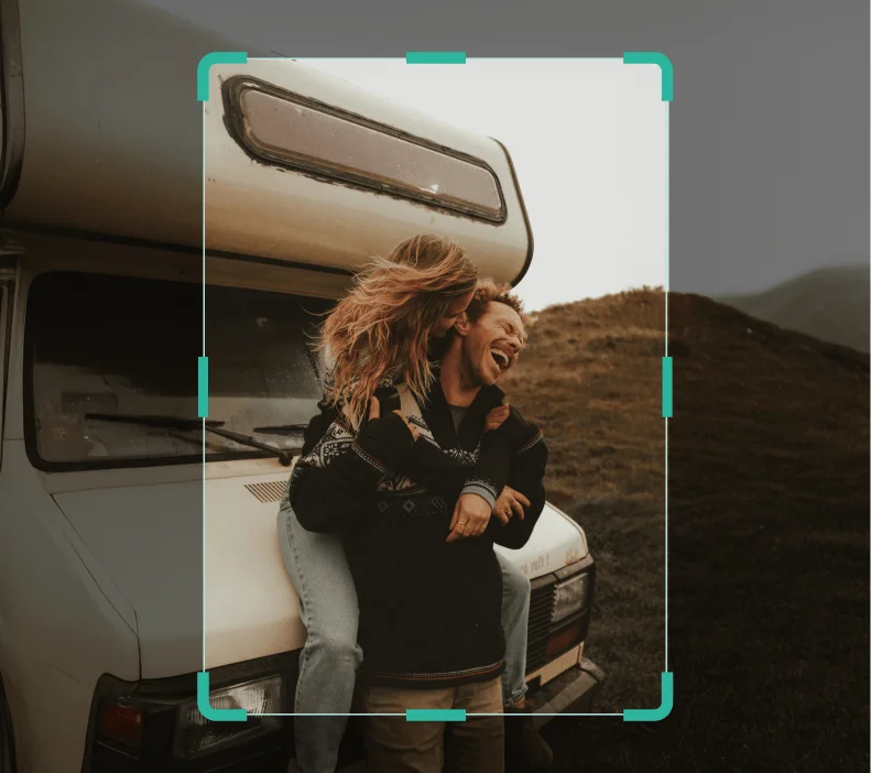 Photo resized to a custom size using PicCollage's free online image resizer tool